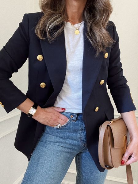 Blazer tts for me (wearing size 2)
J Crew Vintage tee in small
Levi’s tts (if in between sizes, size up) 


#LTKitbag #LTKstyletip #LTKSeasonal