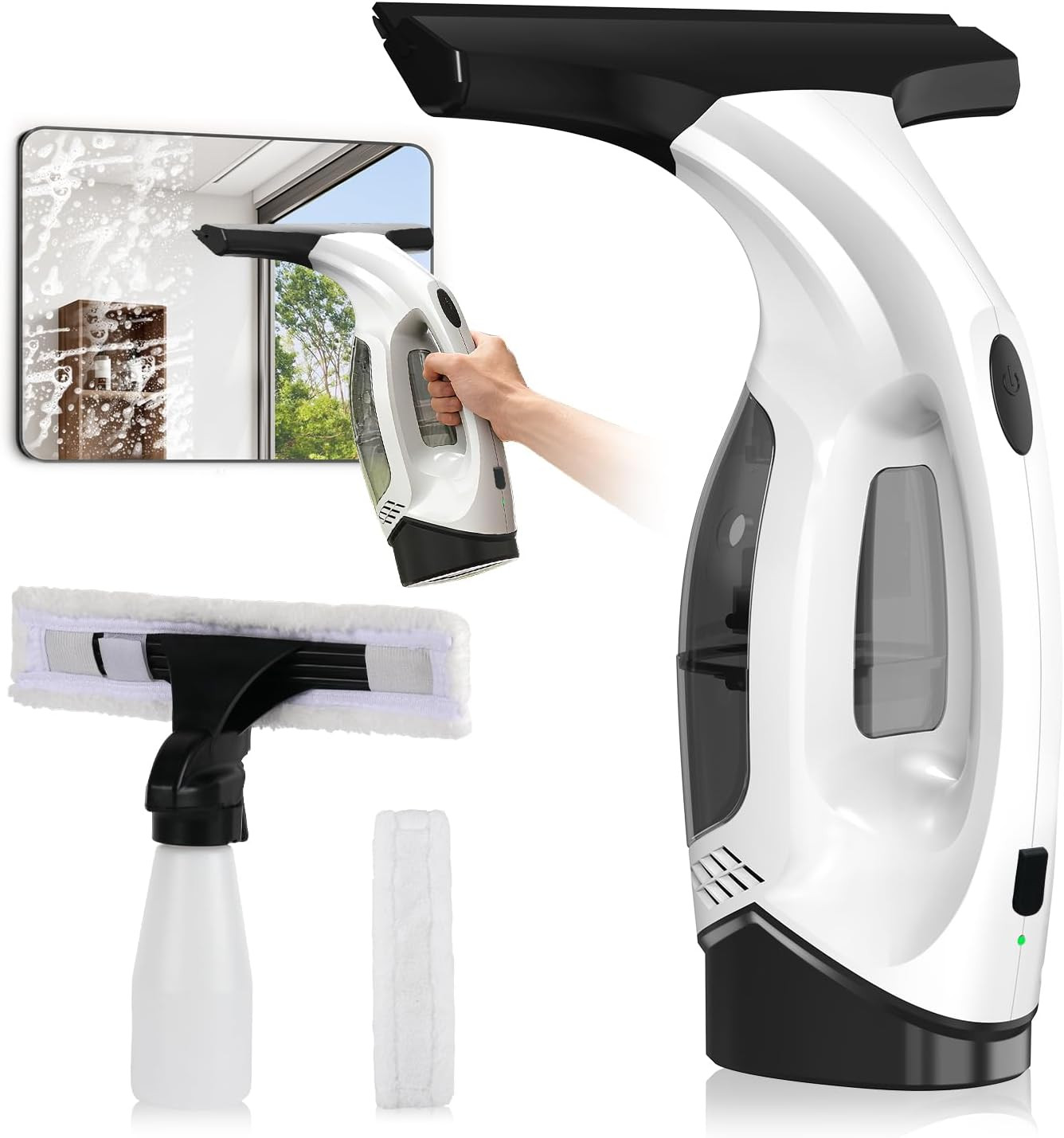 Window Vacuum Squeegee Cordless, 2000Pa Electric Window Cleaner Tool | Amazon (US)