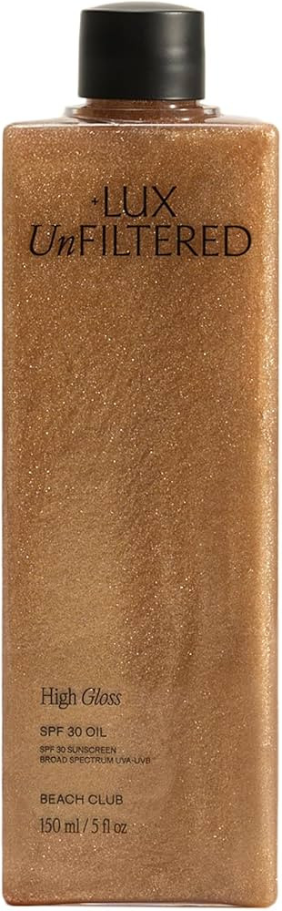 +Lux Unfiltered High Gloss N\u00b030 Shimmer Body Oil with SPF 30 - Instant Bronze Shimmering Bod... | Amazon (US)
