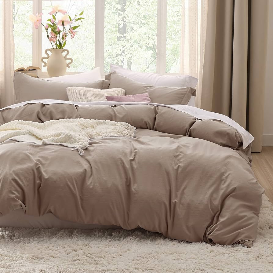 Bedsure Light Camel Duvet Cover King Size - Soft Prewashed King Duvet Cover Set, 3 Pieces, 1 Duve... | Amazon (US)