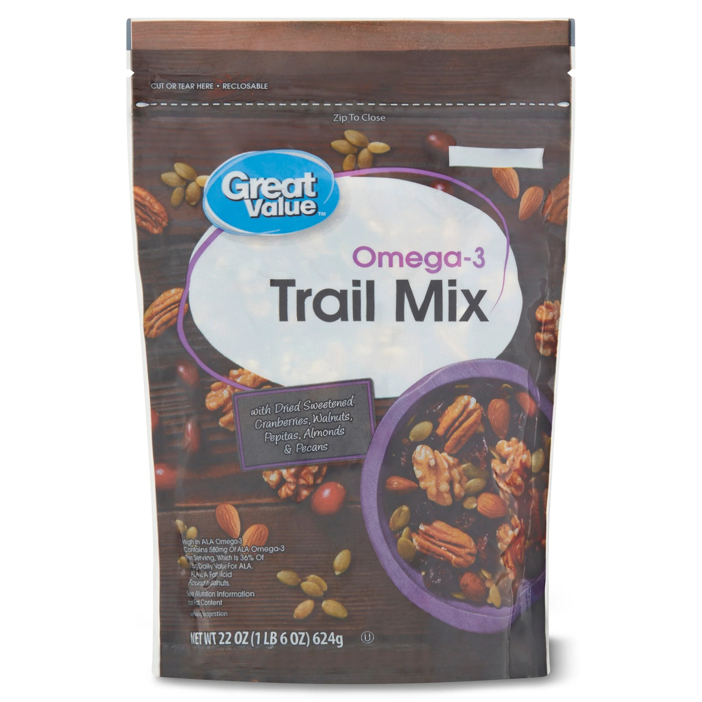 Great Value Omega3 Trail Mix, 22 Oz - Walmart.com | Walmart (US)