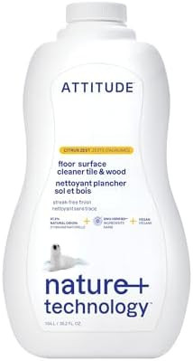 ATTITUDE Floor Cleaner, EWG Verified, Streak-Free, Vegan & Plant-Based for Tile, Wood & Laminate ... | Amazon (US)
