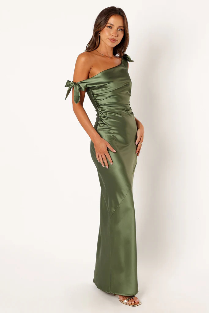 Selma Off Shoulder Maxi Dress - Olive | Petal & Pup (US)