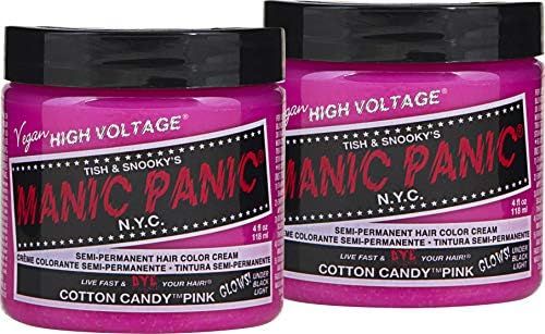 Manic Panic Cotton Candy Pink Hair Dye - Classic High Voltage - (2PK) Semi Permanent Hair Color -... | Amazon (US)