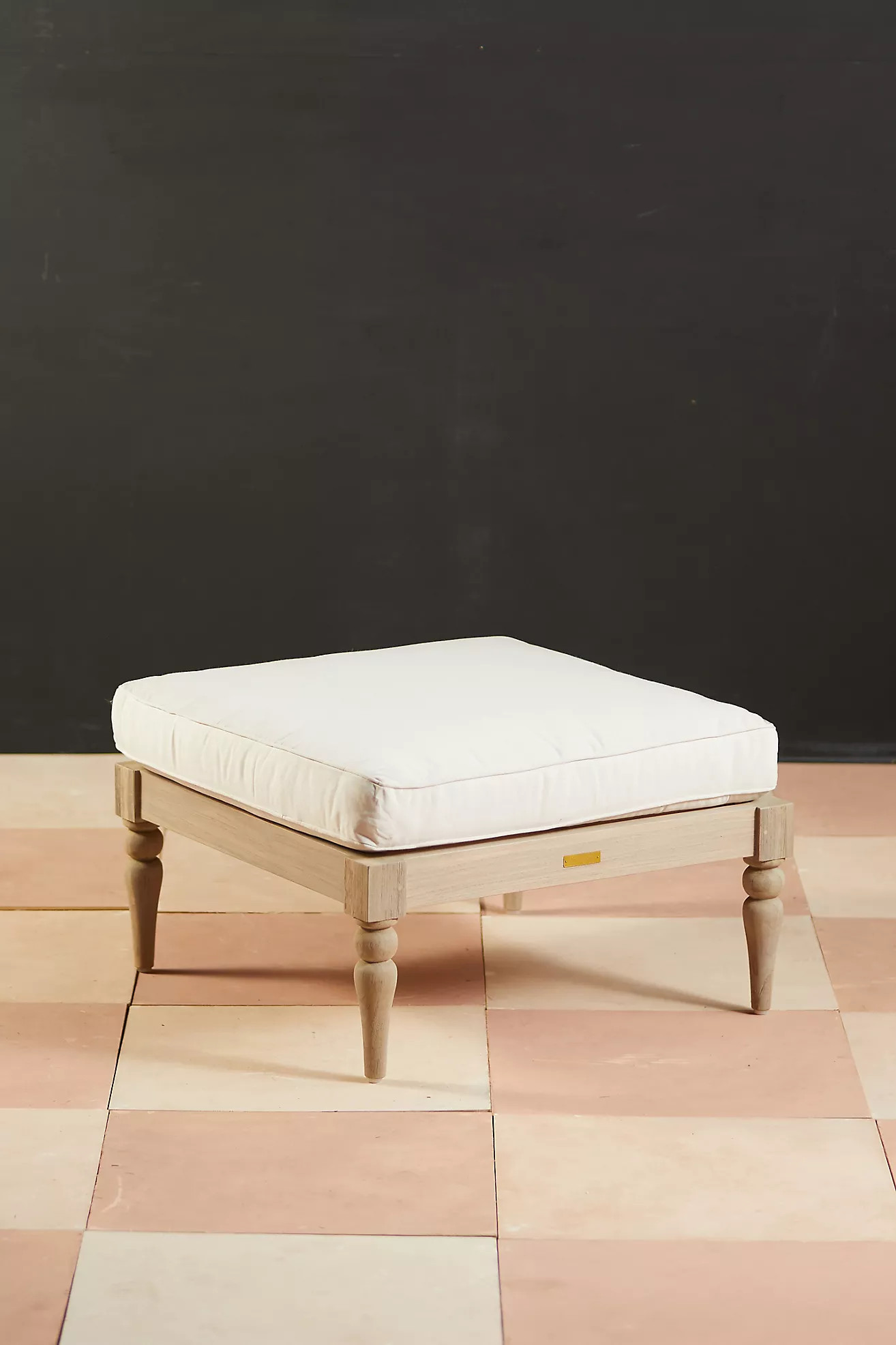 Shoreham Teak Ottoman | Anthropologie (US)