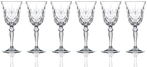 Lorren Home Trends Melodia Crystal Wine Glass Set of 6 | Amazon (US)