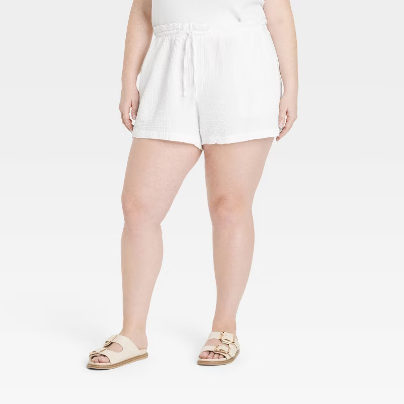 Women's High-Rise Gauze Tie-Waist Pull-On Shorts - Universal Thread™ | Target