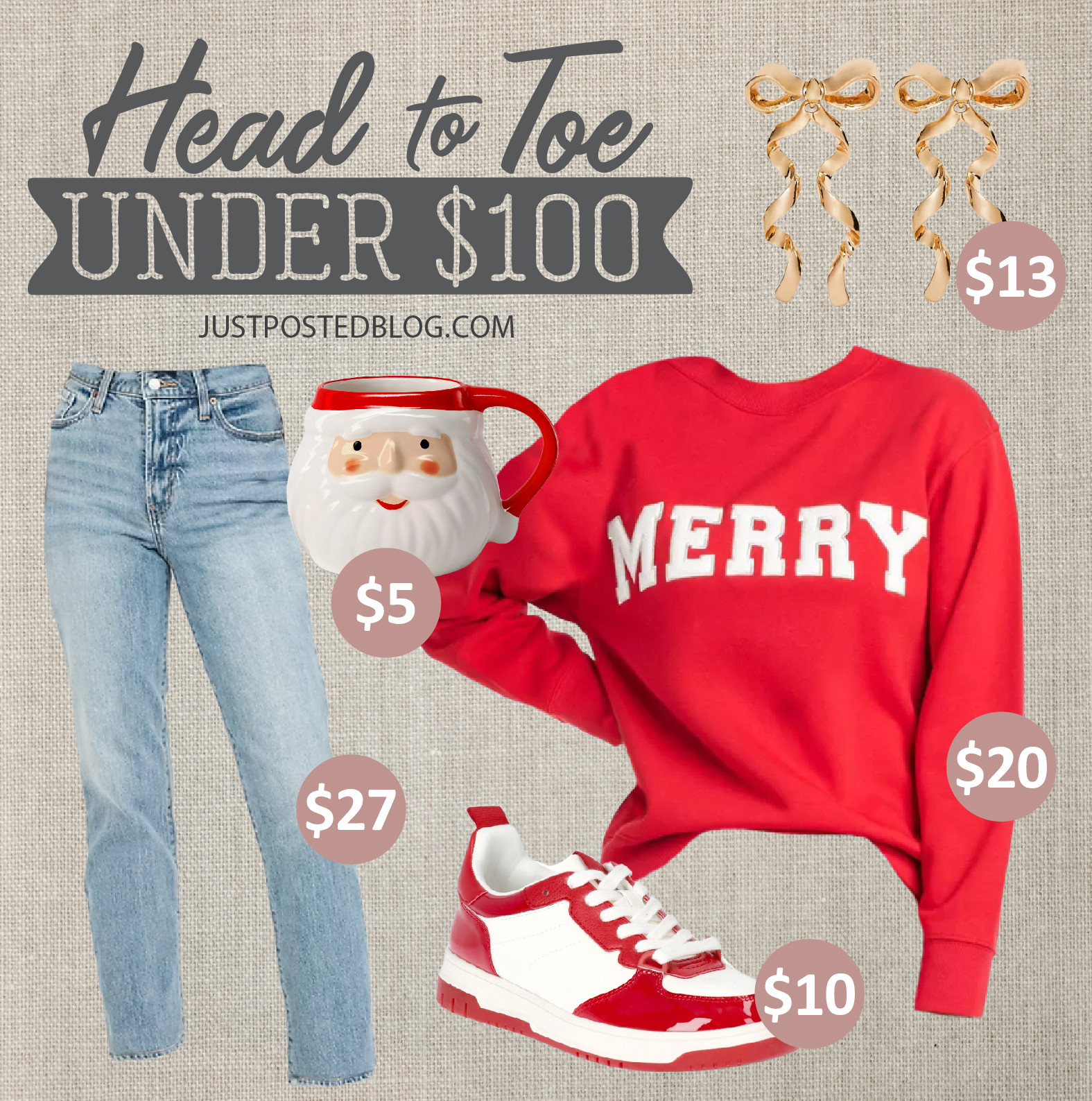Loving this cute Head to Toe Under $100 Look that is perfect for the Holidays! The sneakers are only $10!!!!! 

 #LTKHoliday #LTKSaleAlert #LTKFindsUnder100