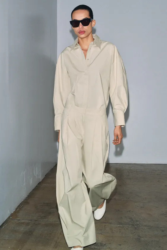 ZW COLLECTION LIMITED EDITION PLEATED PANTS | Zara US