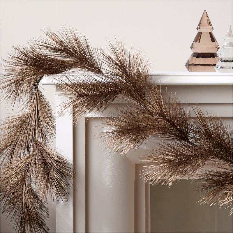 Faux Bronze Pine Holiday Garland 84" | CB2 | CB2