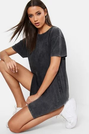 Tall Acid Wash T-shirt Dress | Boohoo.com (US & CA)