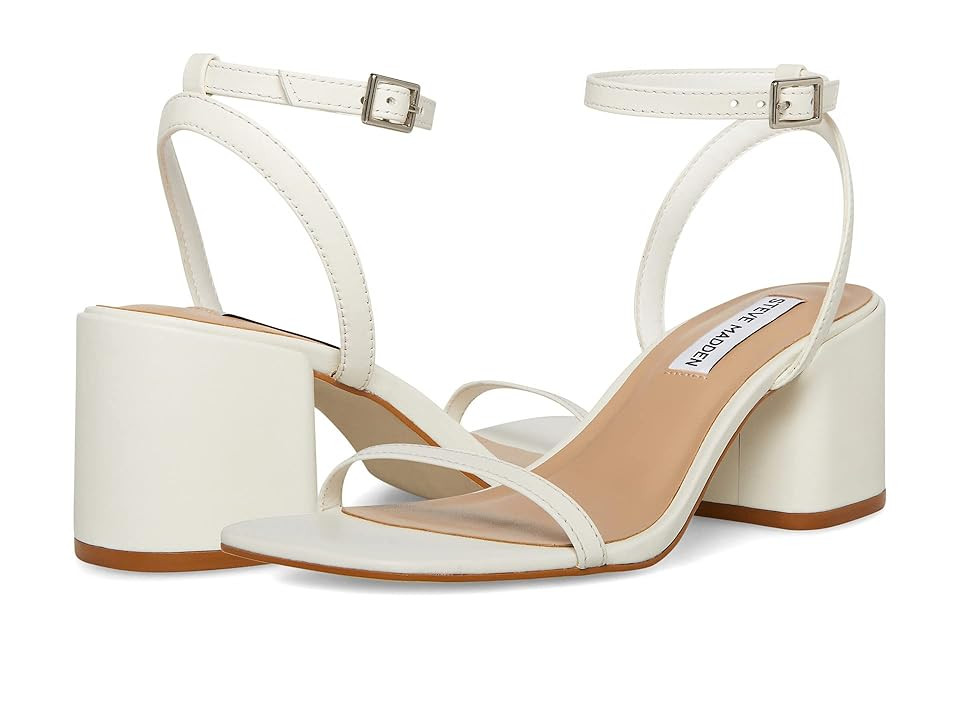 Steve Madden Audrina Sandal (White Leather) Women's Sandals | Zappos