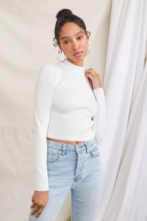 Fitted Sweater-Knit Crop Top | Forever 21 (US)