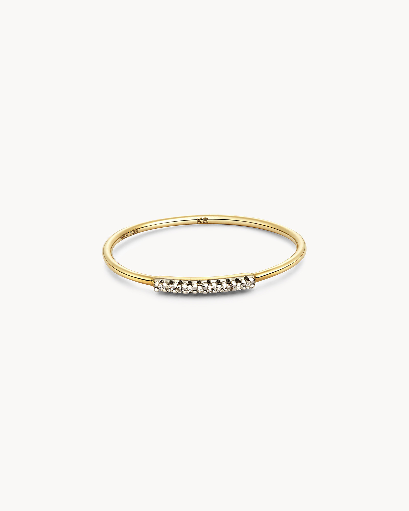 Mila 14k Yellow Gold Band Ring in White Diamond - 9 | Kendra Scott | Kendra Scott