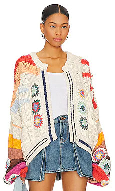 Free People Clear Skies Cardi in Cream Combo from Revolve.com | Revolve Clothing (Global)