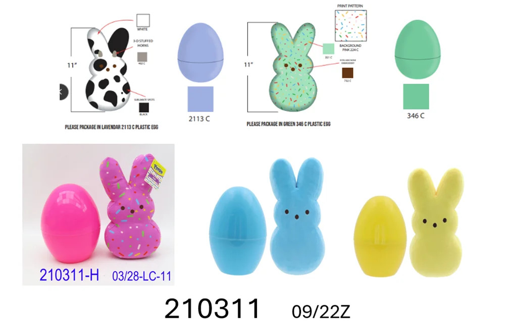 Jumbo Surprise Easter Egg with Mystery PEEPS® Bunny Plush | Walmart (US)