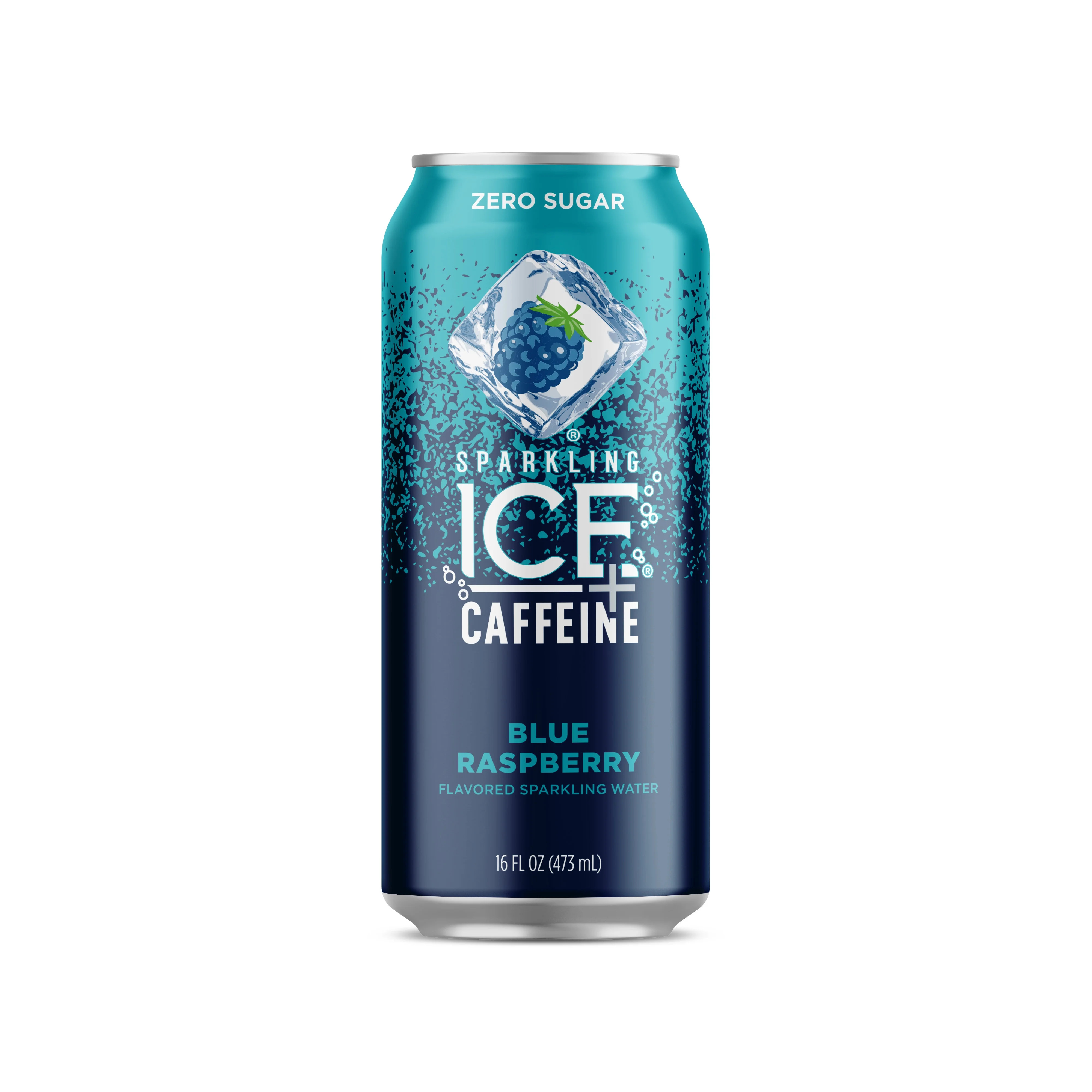 Sparkling Ice® +Caffeine Naturally Flavored Sparkling Water, Blue Raspberry 16 Fl Oz | Walmart (US)