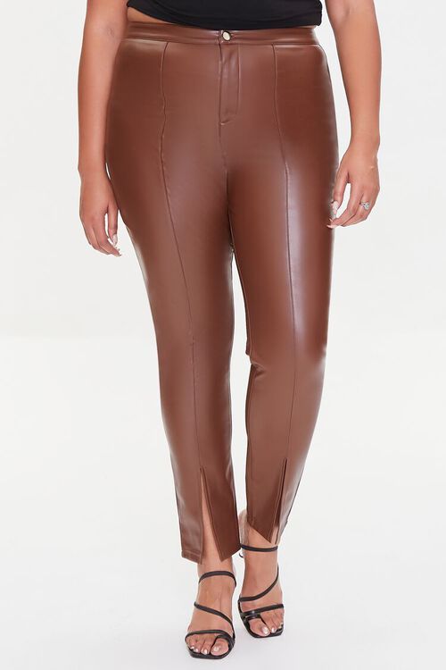 Plus Size Faux Leather Skinny Pants | Forever 21 | Forever 21 (US)