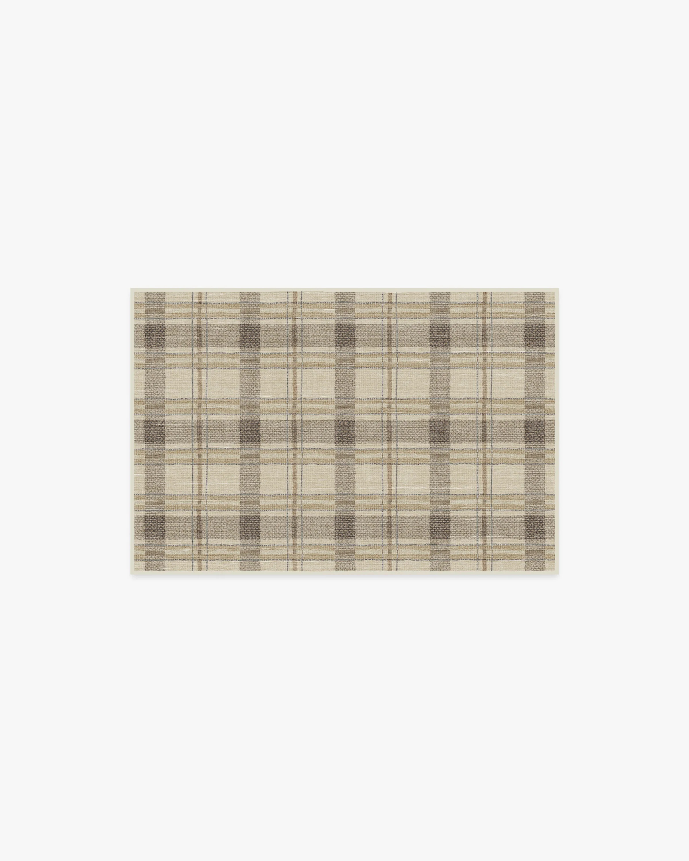 Piper Plaid Neutral Tufted Rug | Ruggable