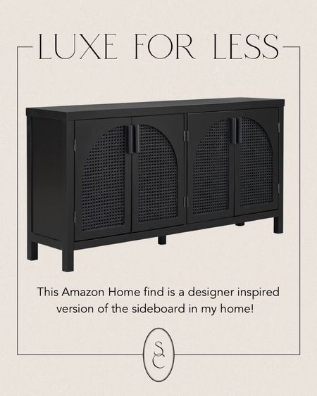 Amazon home find! This designer inspired sideboard is a budget friendly alternative to the black sideboard in my home! 

#LTKstyletip #LTKhome #LTKsalealert