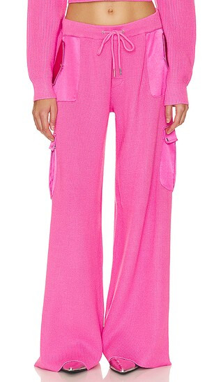 Daph Knit Cargo Pant in Malibu Pink | Revolve Clothing (Global)