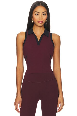 Kaia Vest in Merlot Stripe | Revolve Clothing (Global)