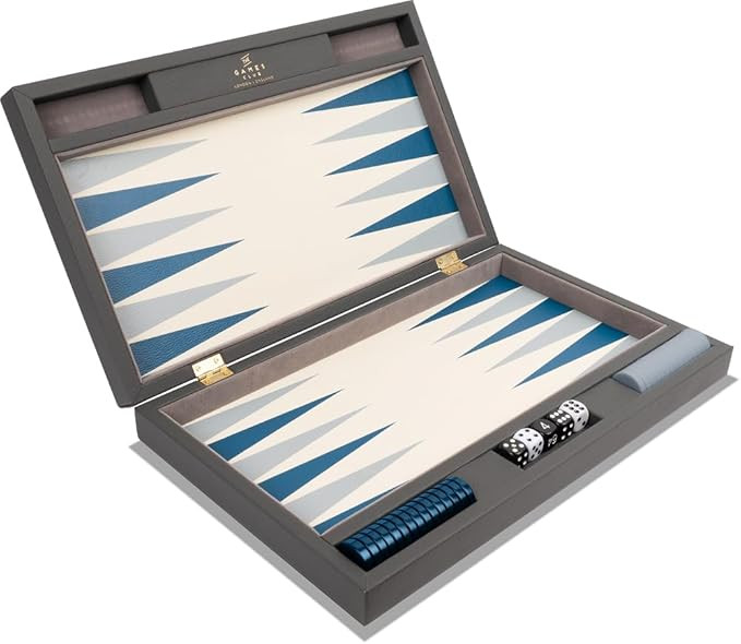 Deluxe Faux Leather Backgammon Set | A Premium Classic Board Game Portable & Foldable with 30 Che... | Amazon (UK)