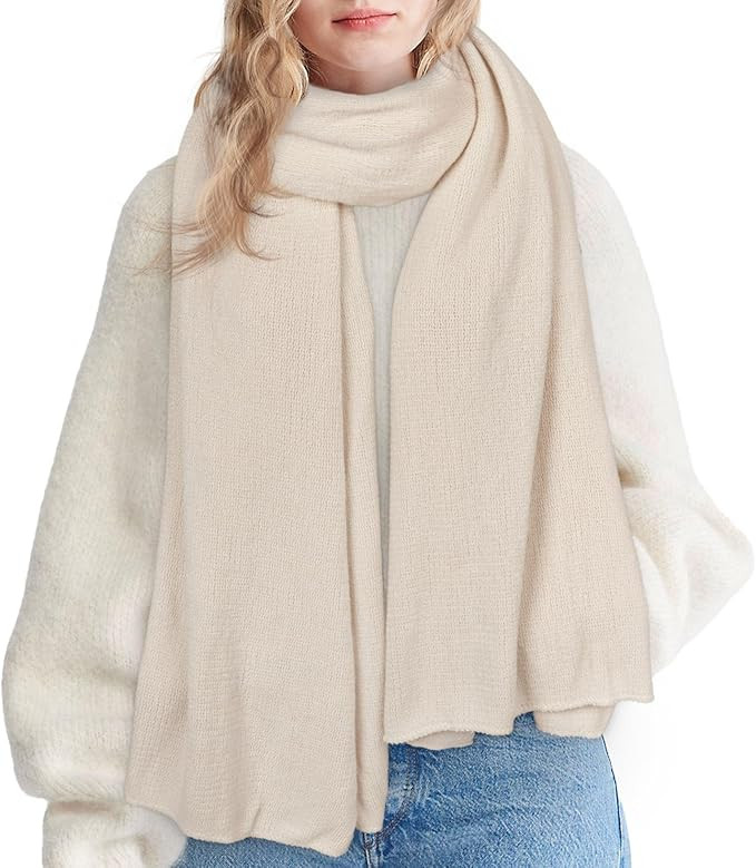 Womens Winter Scarf Long Soft Chunky Scarves Warm Blanket Oversized Shawl Wraps | Amazon (US)