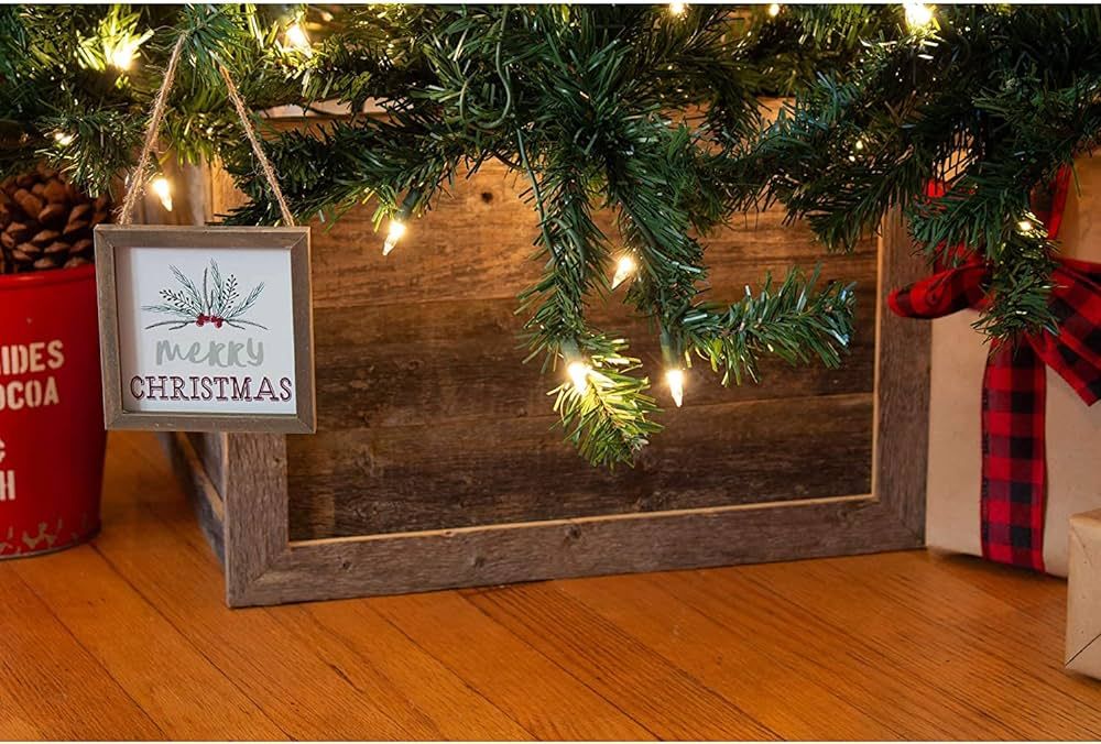 Christmas Tree Collar or Box Made of Reclaimed Wood – Rustic Tree Skirt Replacement Blocks Kids... | Amazon (US)