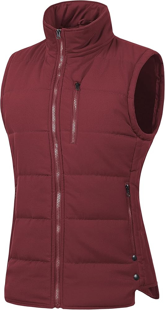 Chrisuno Women's Winter Vests Outerwear Lightweight Quilted Puffer Utility Vest | Amazon (US)