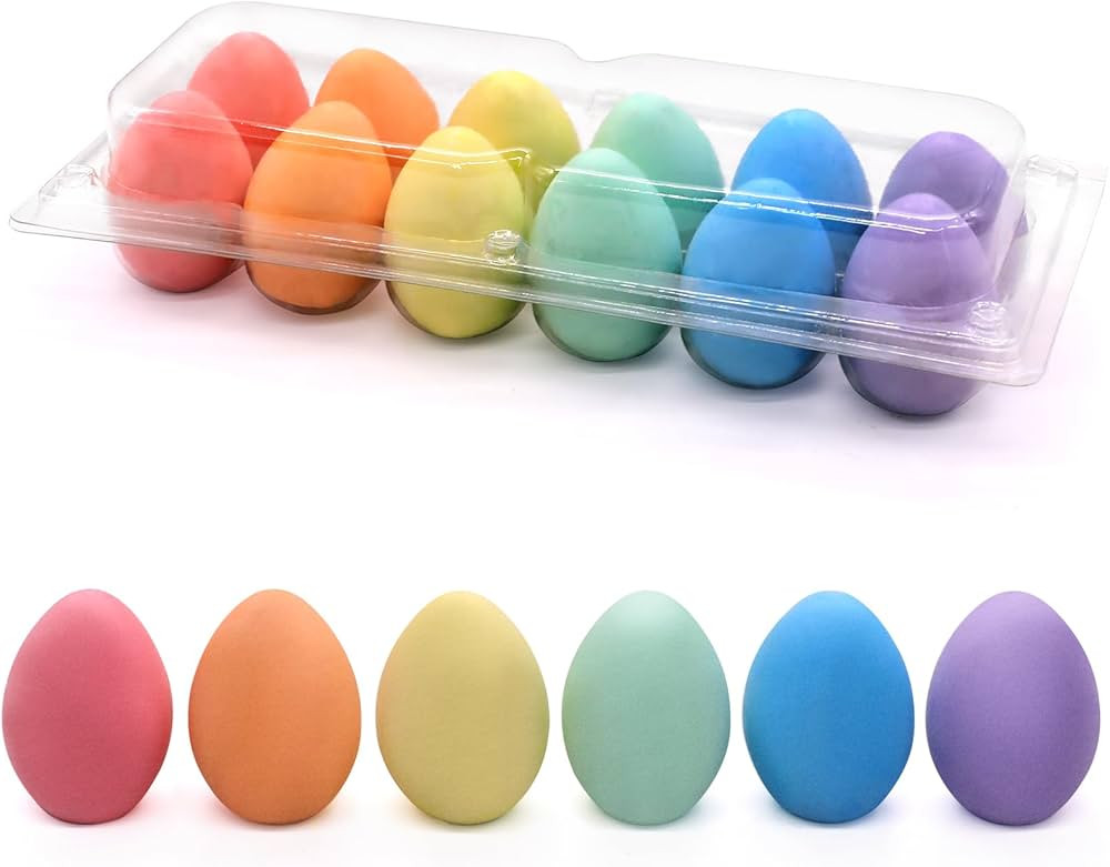 12PCS Sidewalk Chalk for Kids, Chalk Eggs Easter Basket Stuffers for Kids Boys Girls Toddlers Out... | Amazon (US)
