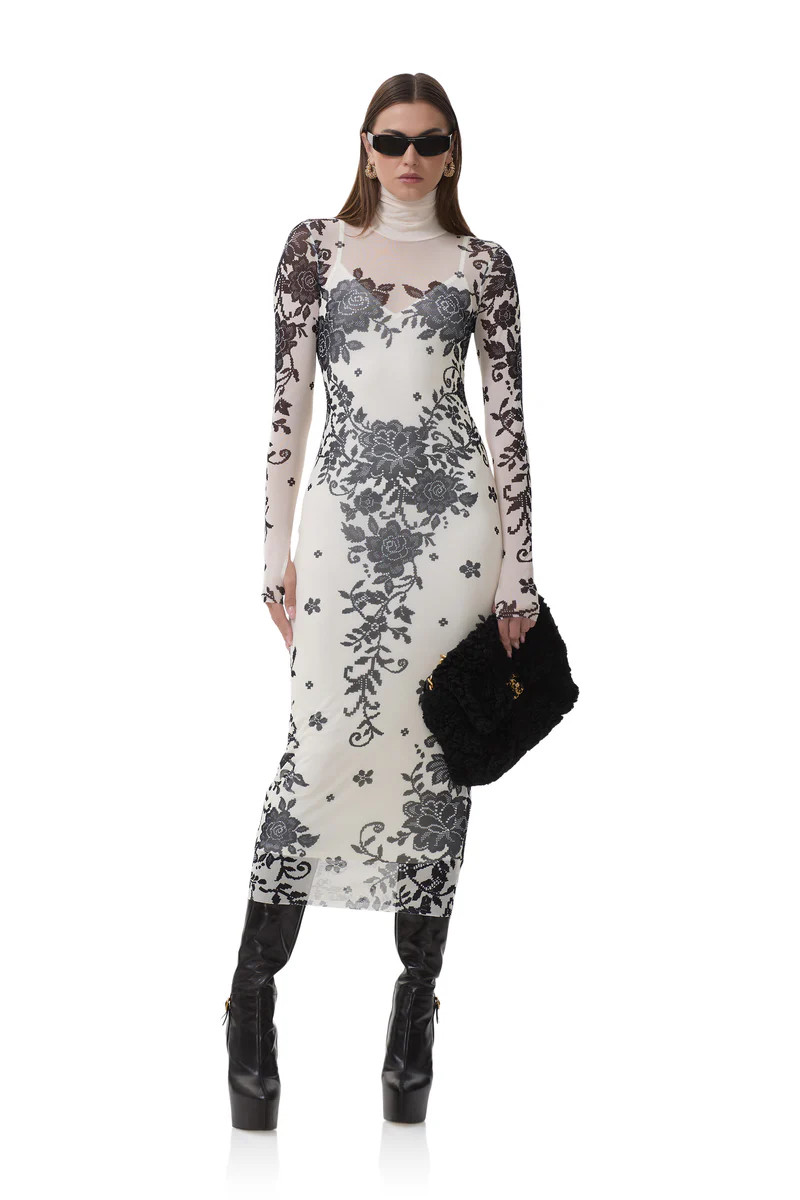 Shailene Dress - Stark Lace | ShopAFRM
