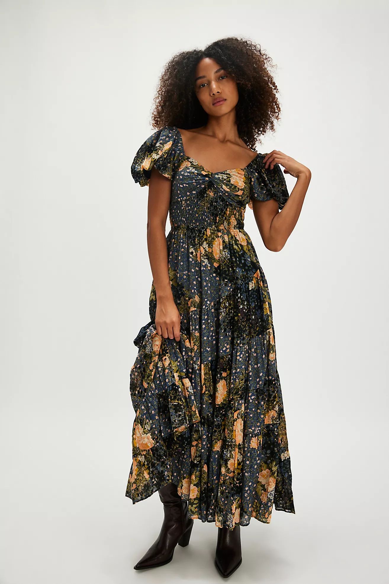 Sundrenched Short-Sleeve Maxi Dress | Free People (Global - UK&FR Excluded)