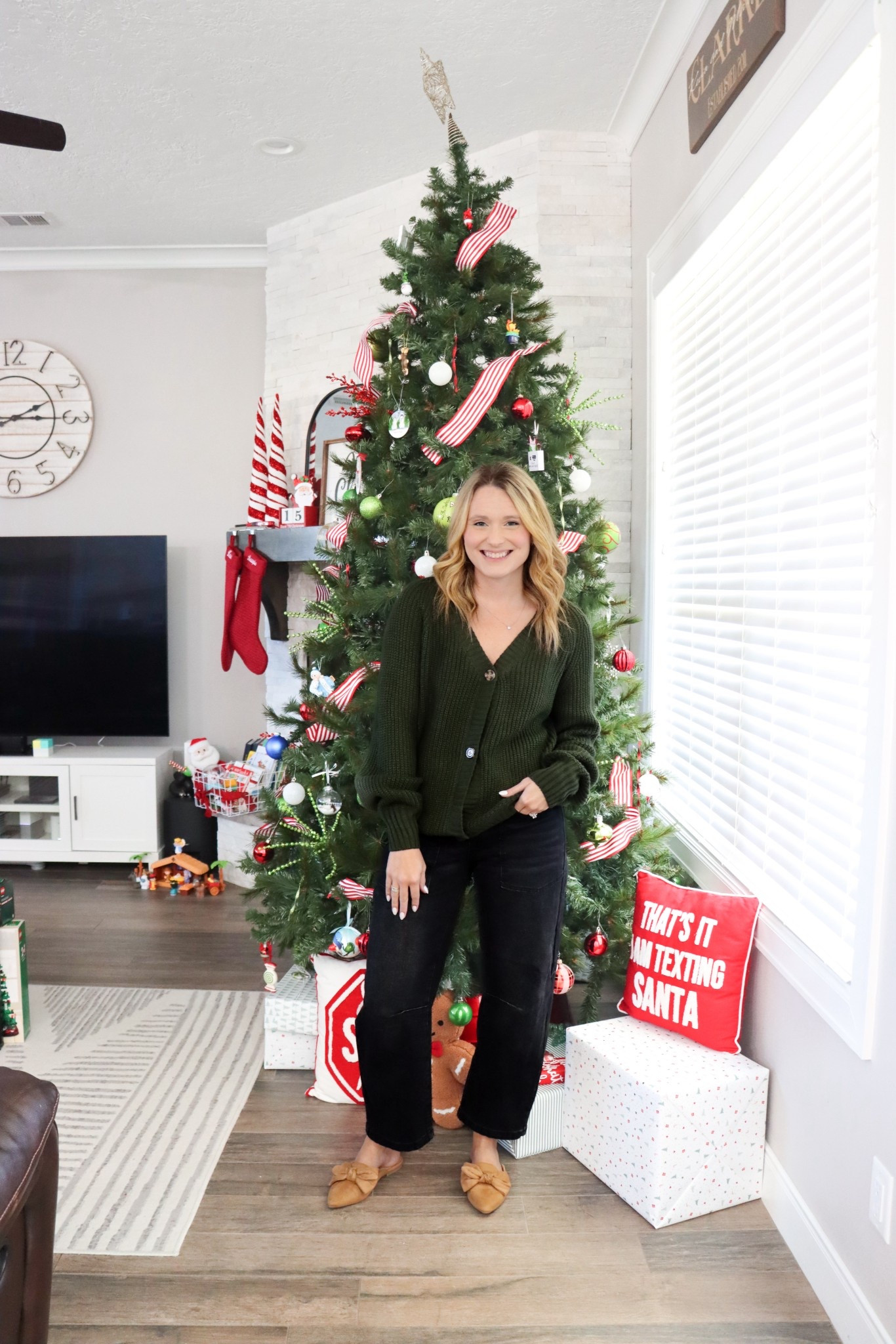 Loving this cozy green cardigan from Amazon! 

#LTKSeasonal #LTKootd #LTKHoliday