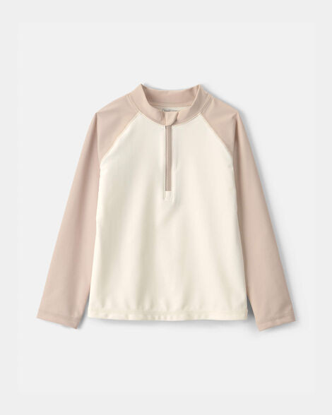 Toddler Boy Colorblock Rashguard - Tan/Ivory | Carter's Inc