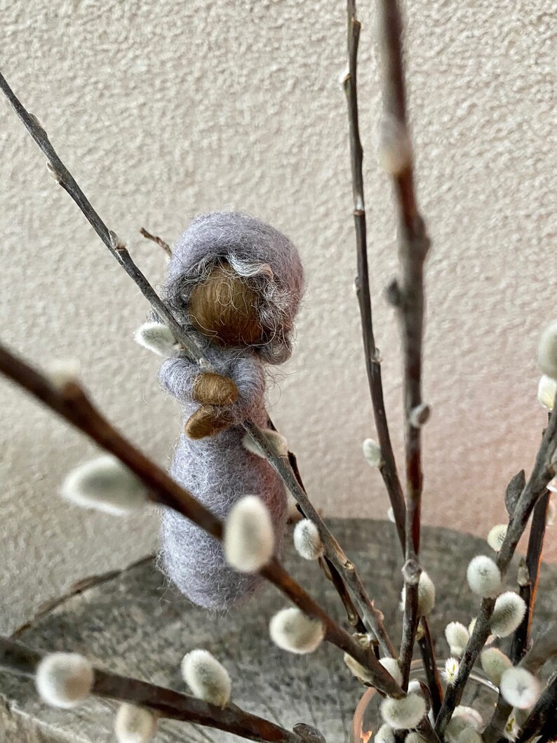 Pussy Willow Child, Felted Pussy Willow Child, Waldorf Inspired Felted Doll, Spring Nature Table ... | Etsy (US)