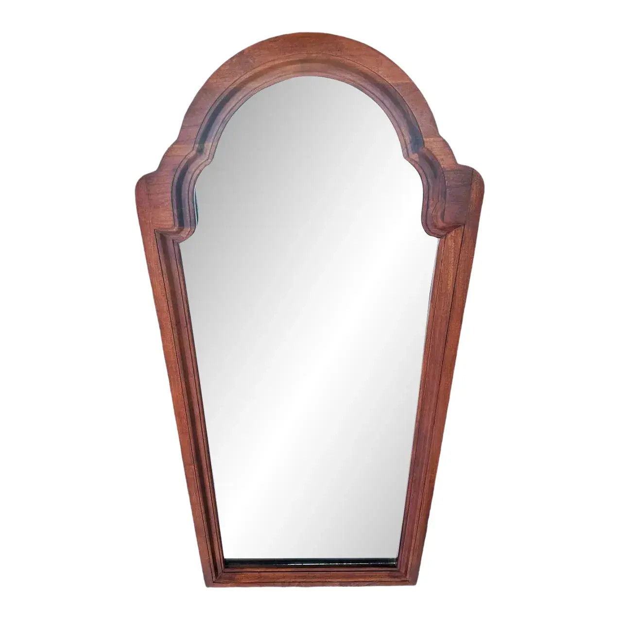 Louis Philippe Wall Mirror With Solid Cherry Wood Frame - Vintage Late 20th Century | Chairish