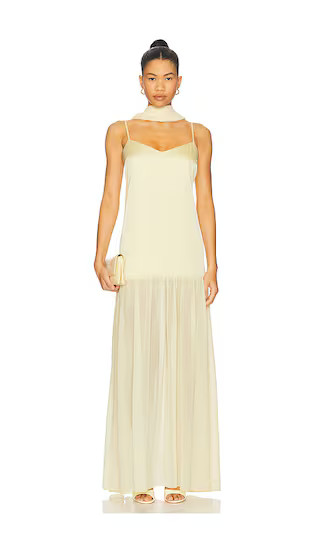 Dalia Maxi Dress in Pale Yellow | Revolve Clothing (Global)