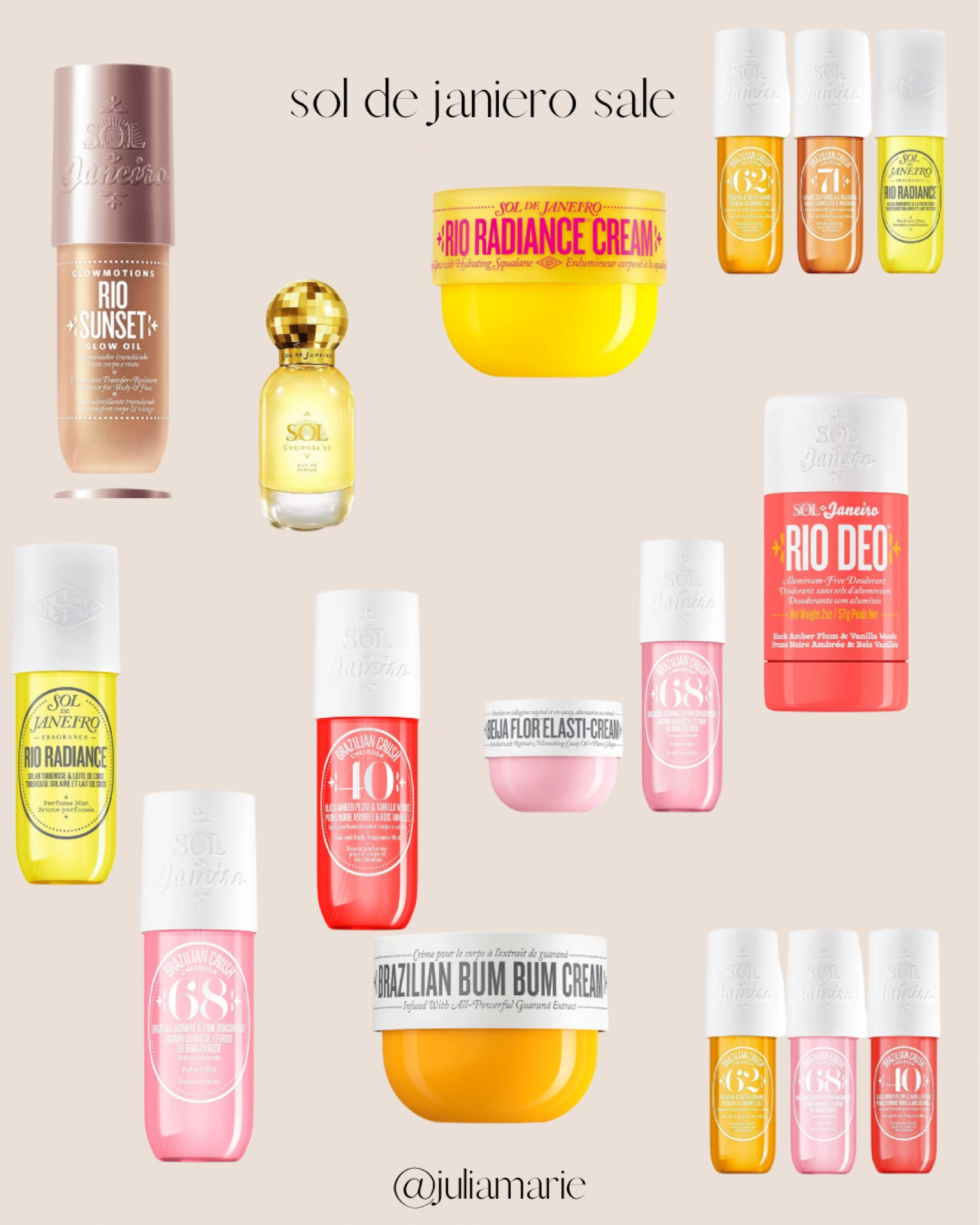 sol de janiero sale, perfume sale, viral body mist, favorite perfume, sol de janiero. Follow along @juliamarie for more sales + my favorites! #beauty #beautyfinds DM me with any questions on IG @juliamarielifestyle 🩷

#LTKbeauty #LTKsalealert #LTKunder50