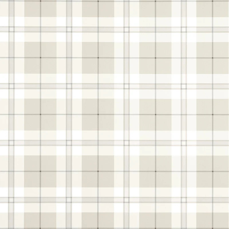 Thibaut Douglas Plaid Light Beige Wallpaper | DecoratorsBest