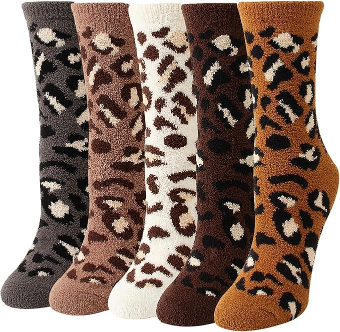 Fun Cute Dog Cat Fuzzy Socks for Women Adults Girls Winter Fluffy Soft Warm Cozy Slipper Socks Ch... | Amazon (US)