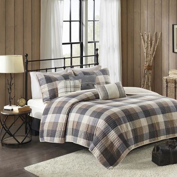 Schnitzer Microfiber Modern & Contemporary 6 Piece Coverlet / Bedspread Set | Wayfair North America