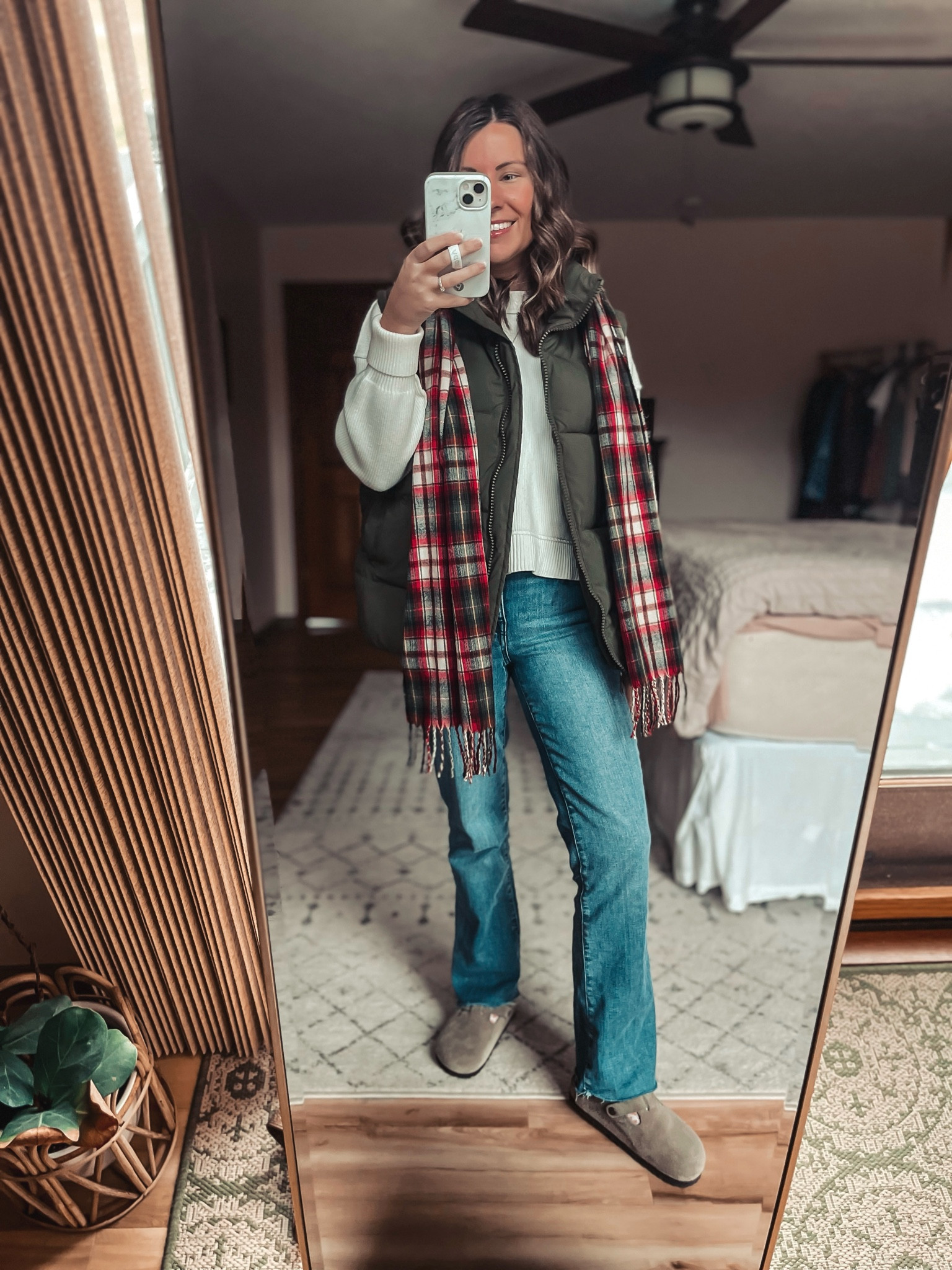 I’m wearing a small in the sweater and vest and a size up in my jeans! Super comfy. My scarf is older so I linked similar! #LTKfindsunder50 #LTKHoliday

#LTKSeasonal