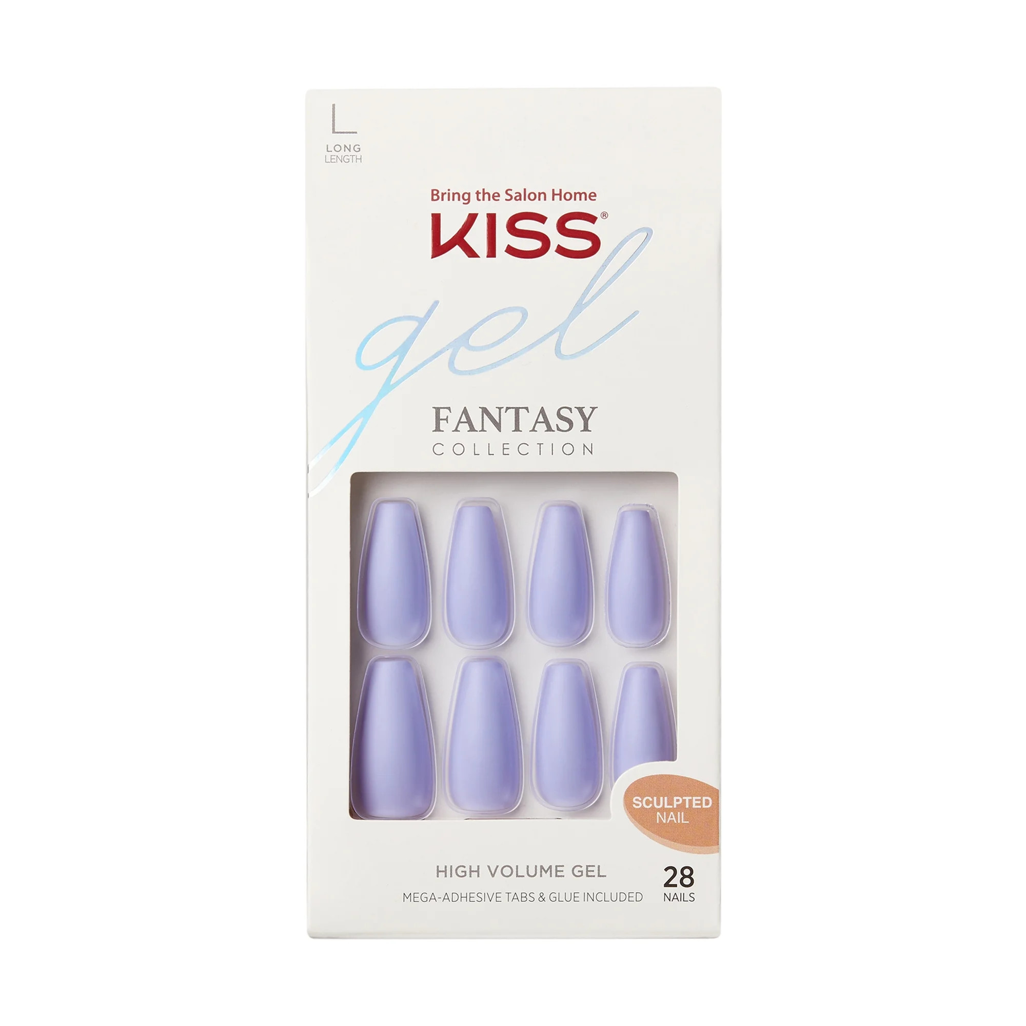 KISS Gel Fantasy Sculpted Fake Nails, ‘Night After’, 28 Count | Walmart (US)