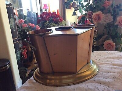 Vintage Art Deco Copper & Brass 2 Bottle Wine Cooler WITH Handles  | eBay | eBay US