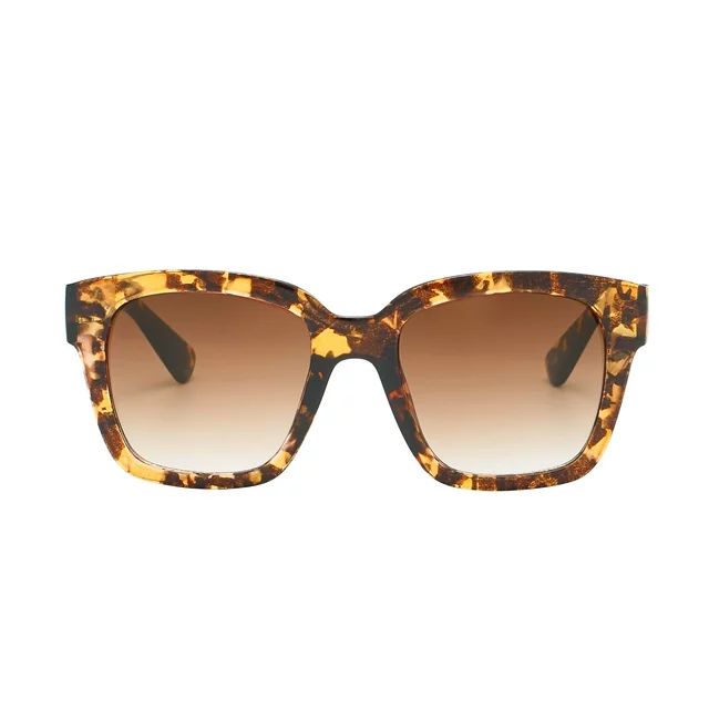 Piranha Eyewear Glamour Oversize Square Fashion Sunglasses for Women with Brown Gradient Lens | Walmart (US)