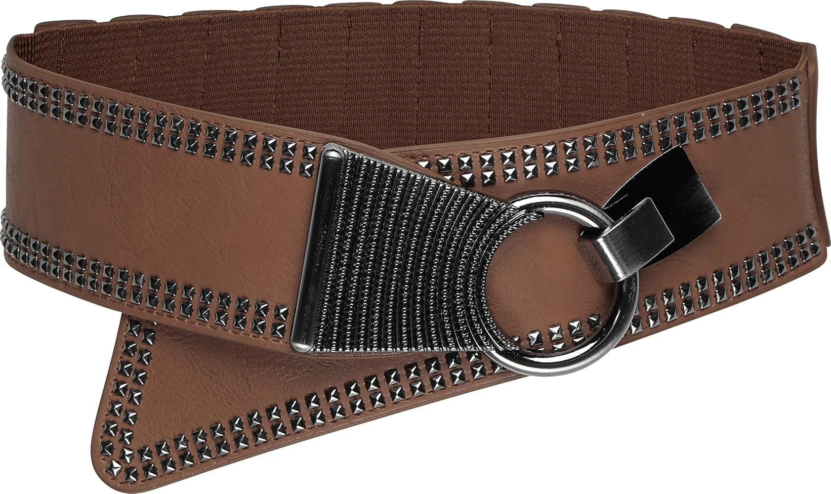 BlackButterfly Wide Elastic Stretch Retro Metal Interlock Buckle Belt | Amazon (US)