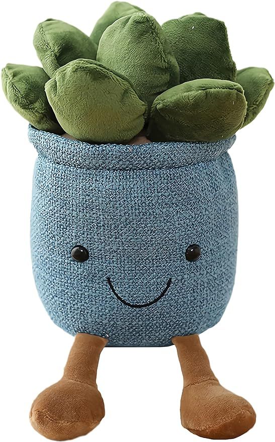 WUZHOU Tulip Plush Toy, 13.7" Flower Pot Stuffed Plushie Pillow Decoration, Soft Fluffy Toy Succu... | Amazon (US)