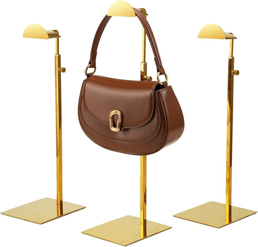 CHAWTALION Purse Display Stands - 3PCS Stainless Steels Purse Stand Holder Adjustable Height Purs... | Amazon (US)