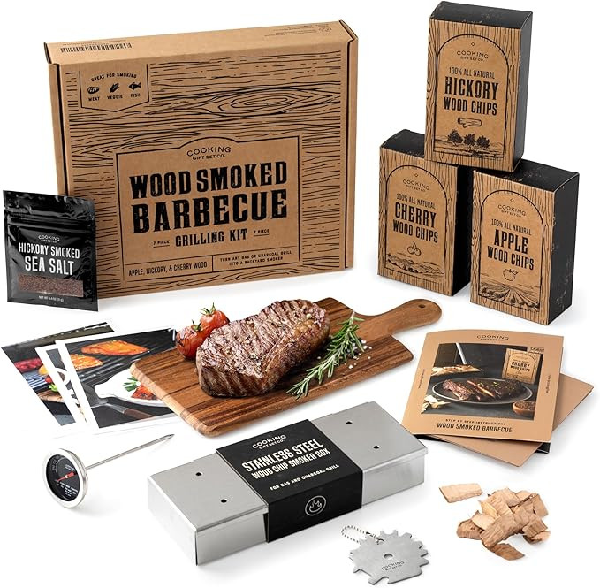 Deluxe Smoker Box for Gas Grilling - Complete BBQ Smoker Box Kit with Wood Chips, Stainless Steel... | Amazon (US)